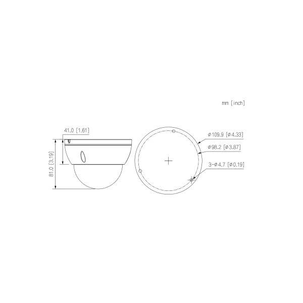 Dahua IPC-HDBW5541R-ASE-0360B-S3 5 Mpx dome IP kamera