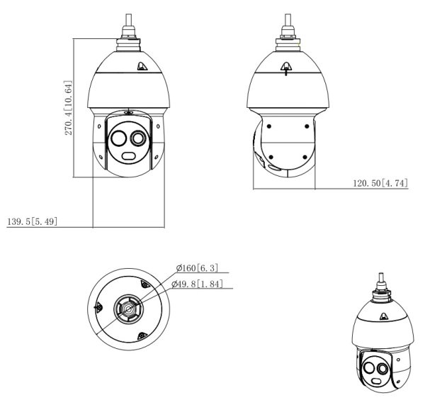 Dahua TPC-SD2241-B3F4-S2 PTZ hybridná termokamera