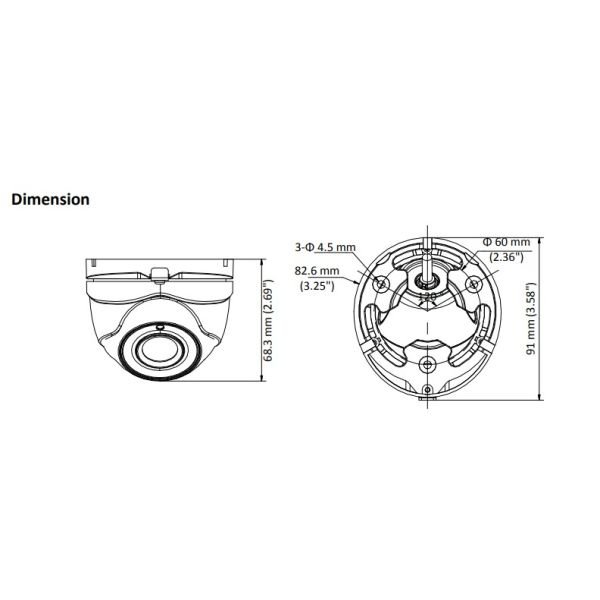 Hikvision DS-2CE56D0T-IRMF(2.8mm)