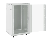 Racková skriňa 19'' 22U (600x600mm - stojaca - šedá - presklené dvere)