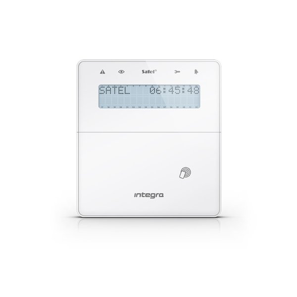 Satel INT-KLFR-W LCD klávesnica s dvierkami a RFID