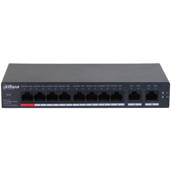 Dahua UFS5010-8ET2GT-110 10-portový PoE switch