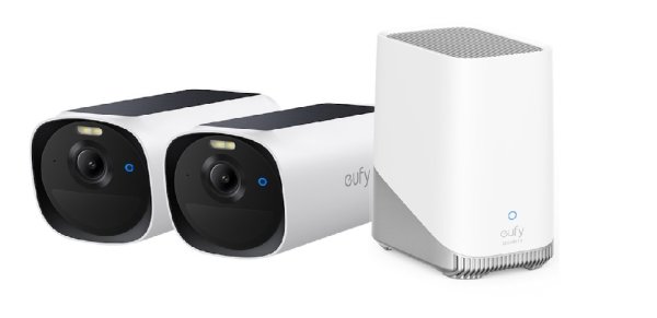 Vonkajšia kamera so solárnym nabíjaním Anker eufy E40 (sada 2 ks + jednotka HomeBase 3)