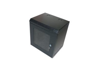 Racková skriňa 10" 6U (315x300mm - závesná - šierna - presklené dvere)
