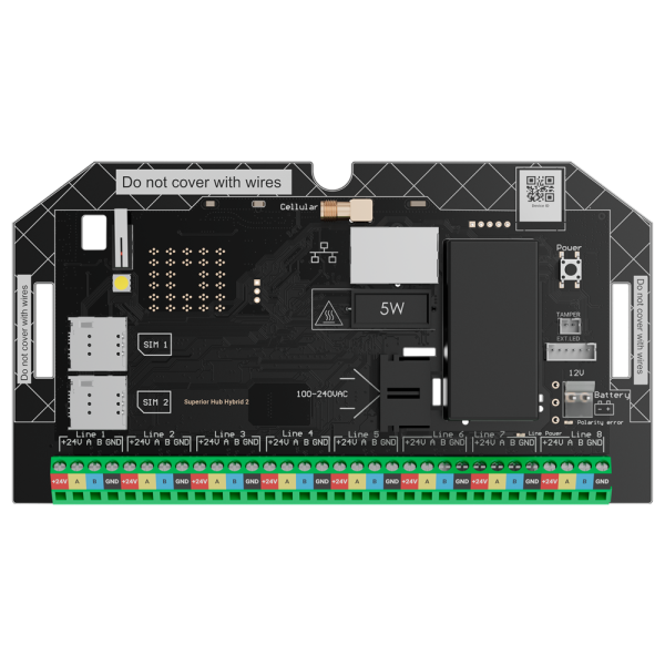 AJAX Hub Hybrid 2 W/C Centrálny ovládací panel bez krabice