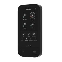 AJAX KeyPad TouchScreen Black Bezdrôtová klávesnica