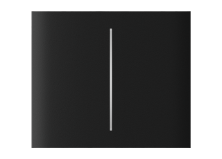AJAX CenterButton 2-gang vertical Black Stredové tlačidlo
