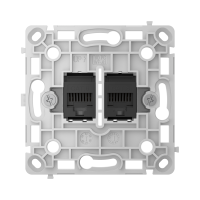 AJAX OutletCore (LAN) vertical Black Nástenná zásuvka 2 x RJ45, čierna
