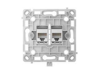 AJAX OutletCore (LAN) White Nástenná zásuvka 2 x RJ45, biela