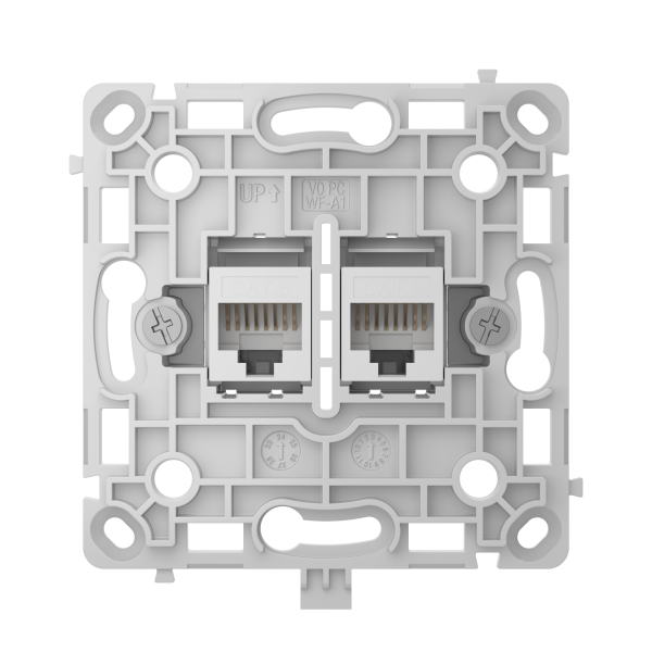 AJAX OutletCore (LAN) White Nástenná zásuvka 2 x RJ45, biela