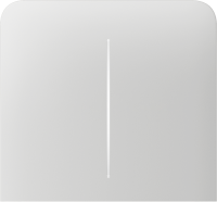 AJAX SideButton 2-gang vertical White Bočné tlačidlo