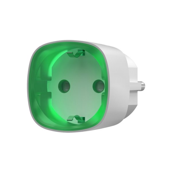 AJAX Socket type F White Zásuvkový adaptér biely