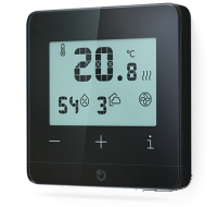 Zbernicový izbový termostat s meraním CO2 - antracitový - JB-112TP-AN